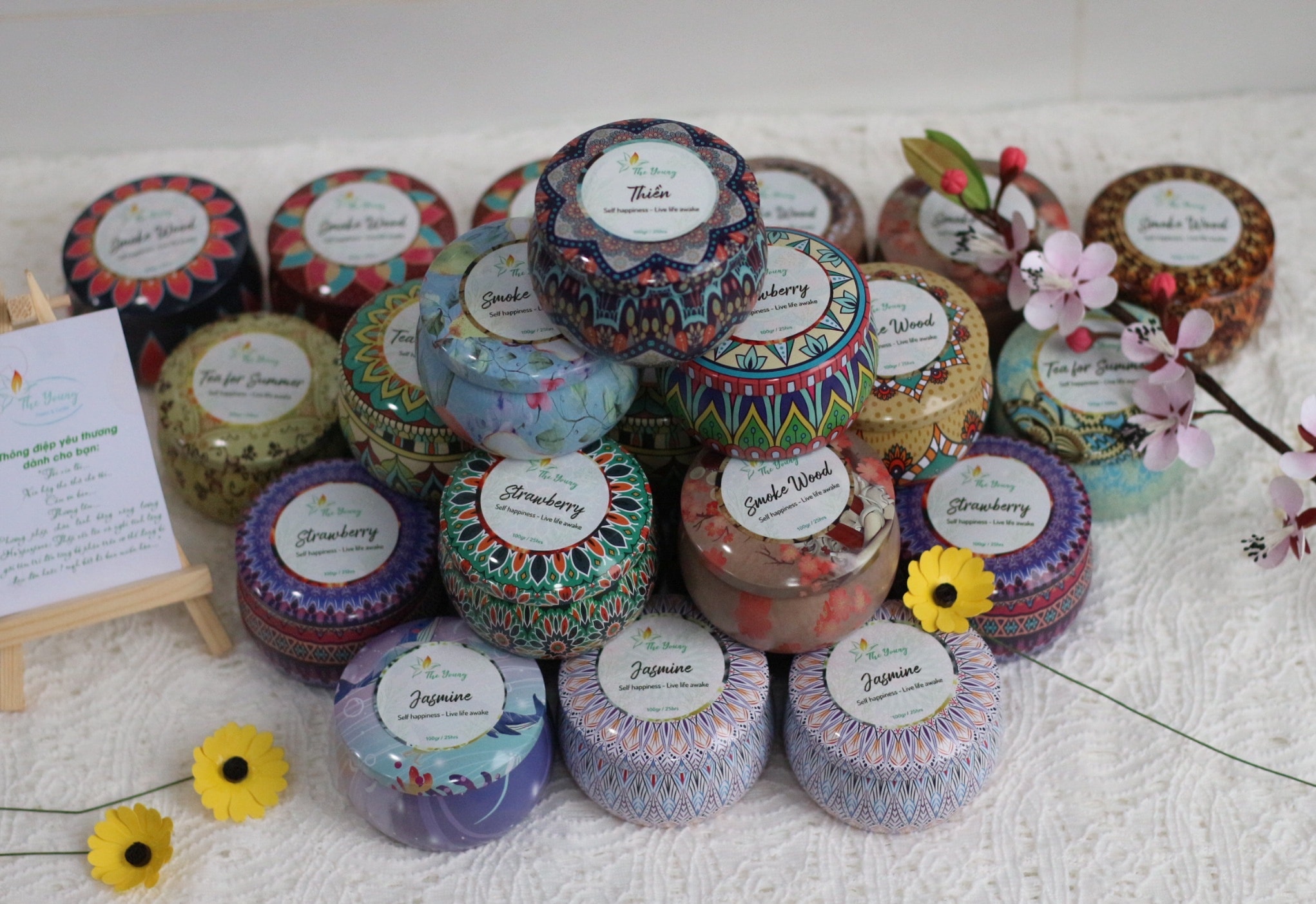 Nến thơm Jasmine - Mùi hoa lài