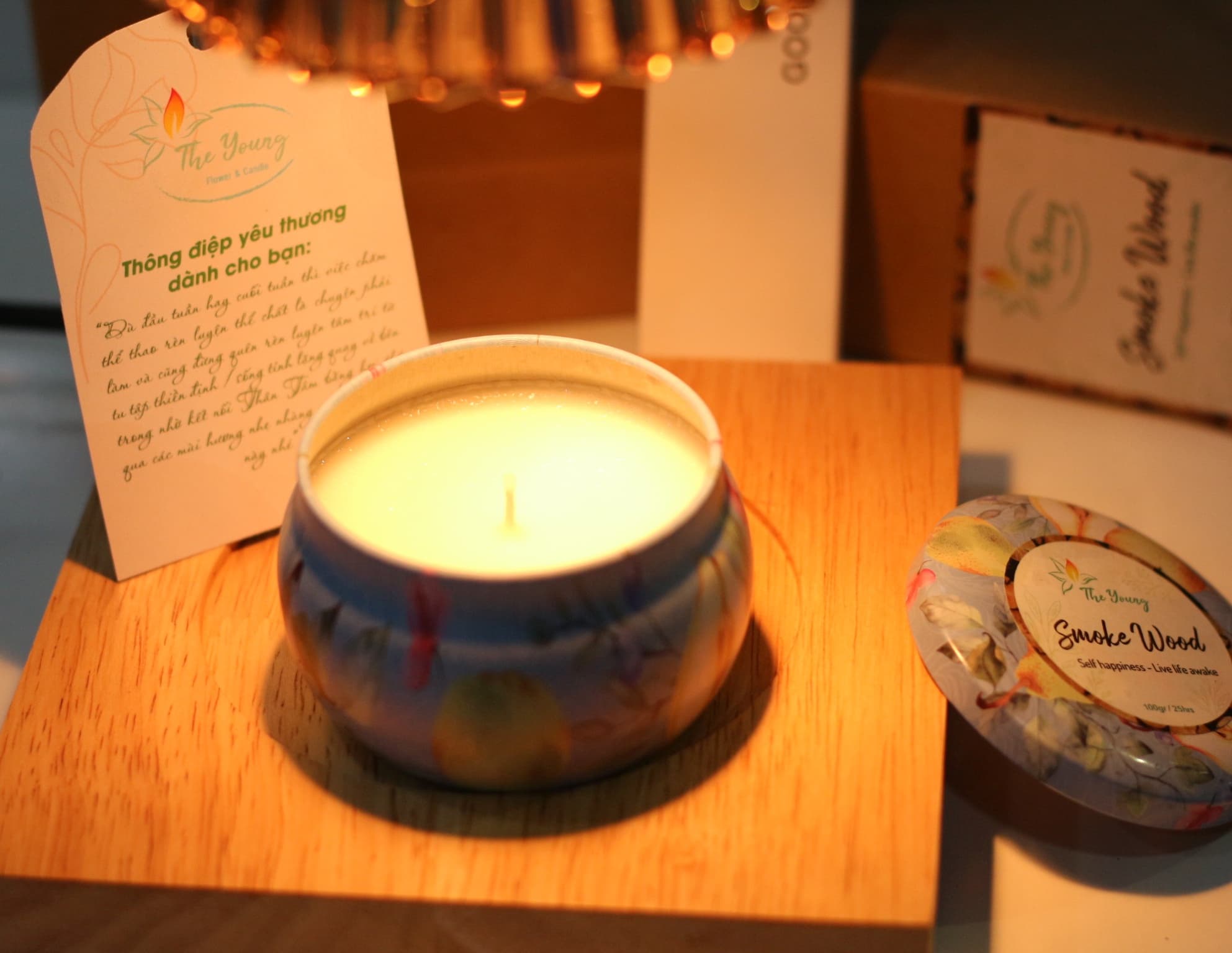 nến thơm Smoke Wook mùi gỗ khói