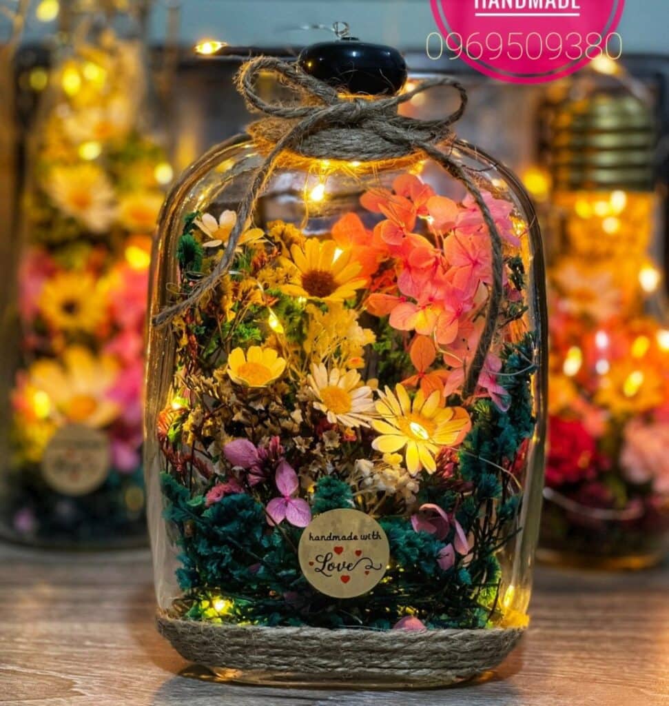 bình hoa đèn led quà tặng độc đáo