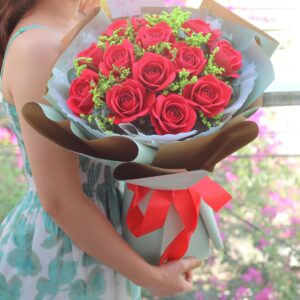 bó hoa hồng giấy