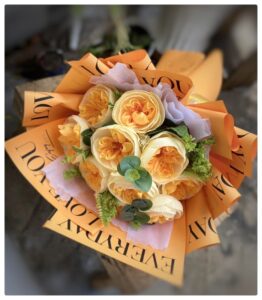 bó hoa hồng giấy