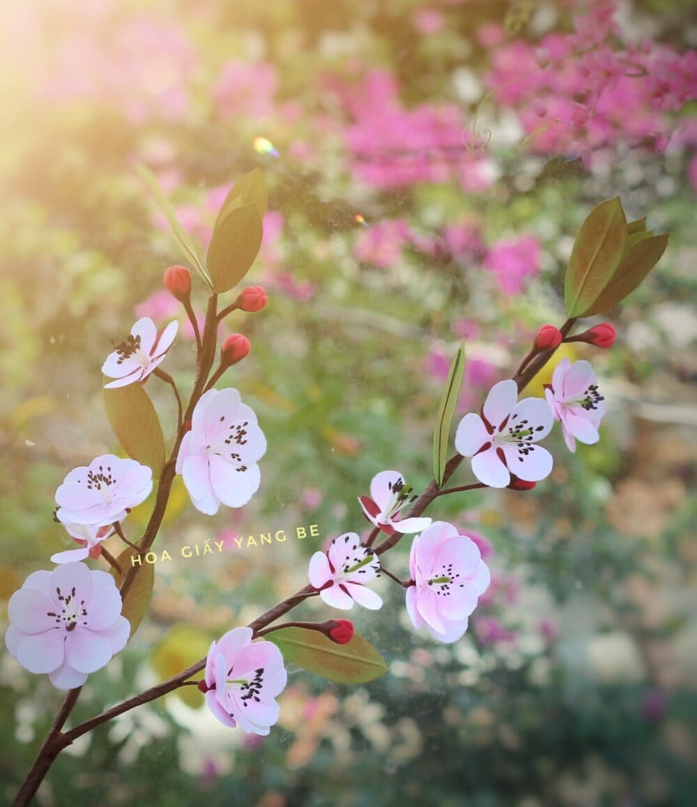 nguyên liệu làm hoa đào