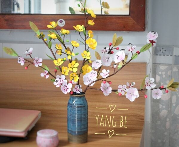 nguyên liệu làm hoa đào