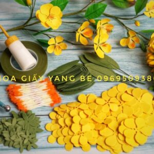 nguyên liệu làm hoa mai giấy