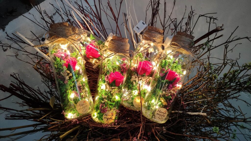 Bình Hoa Đèn Led Trang Trí