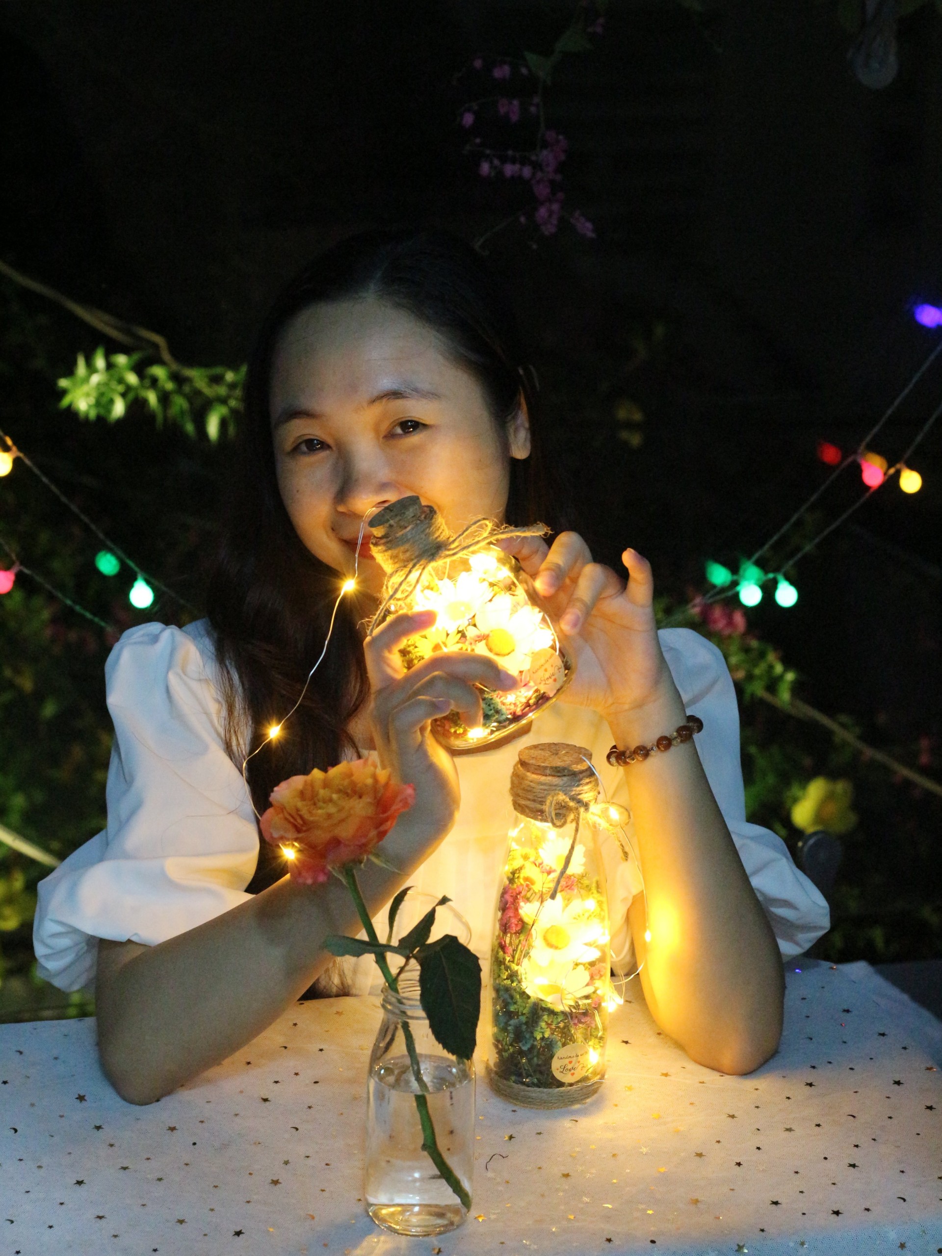 bình hoa đèn led trang trí