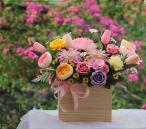 giỏ hoa giấy handmade